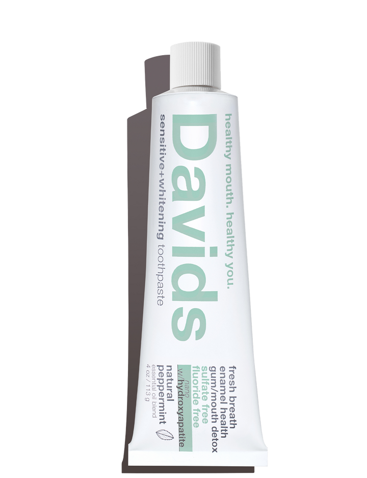 Davids Natural Toothpaste - Davids sensitive+whitening nano-hydroxyapatite premium toothpaste / peppermint / 4 oz