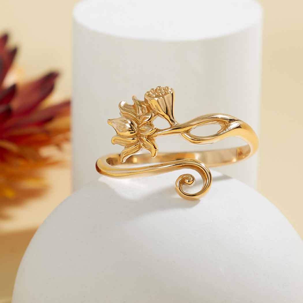 Adjustable Lotus Ring