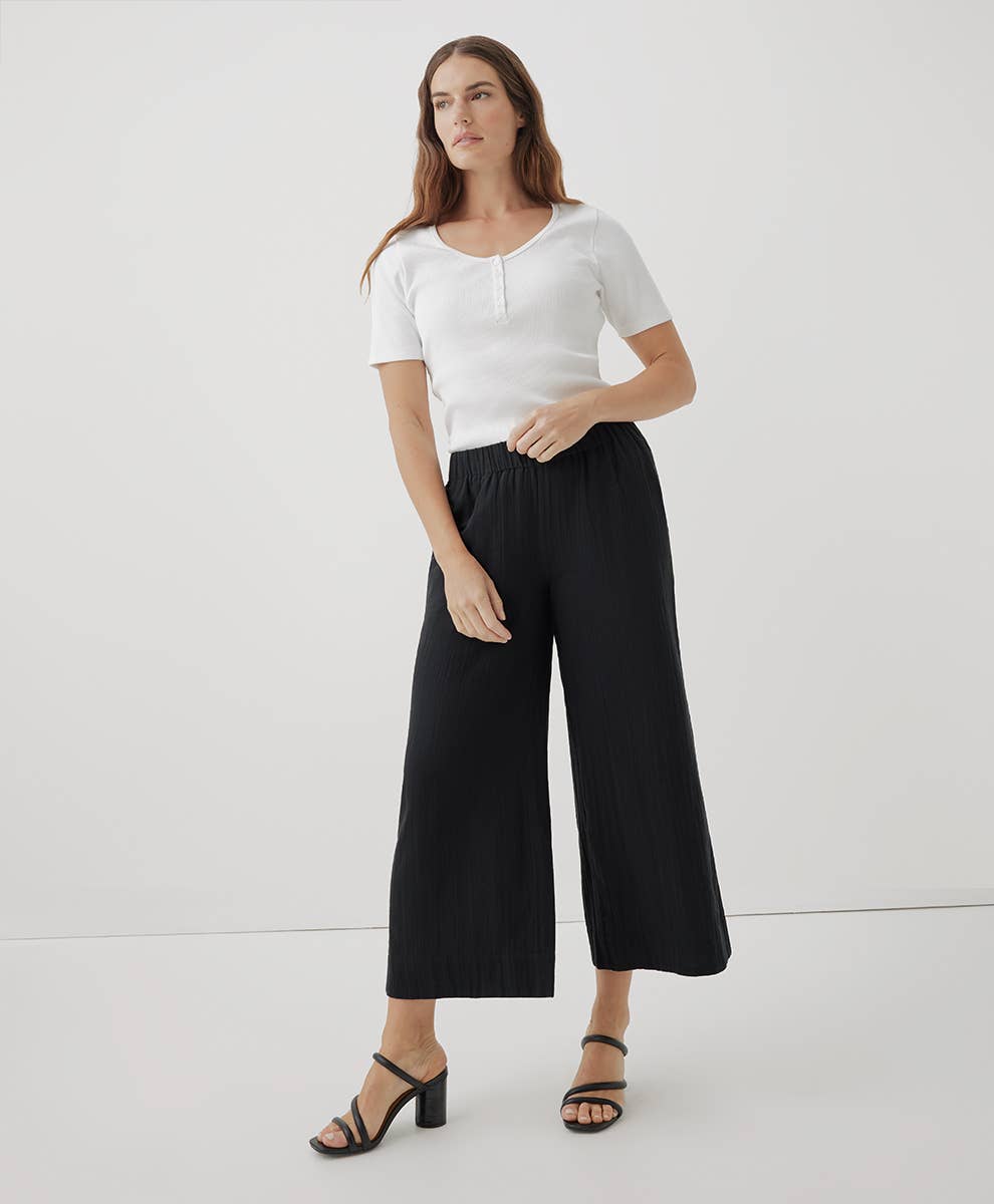 Pact - Women's Organic Coastal Double Gauze Wide Leg Pant