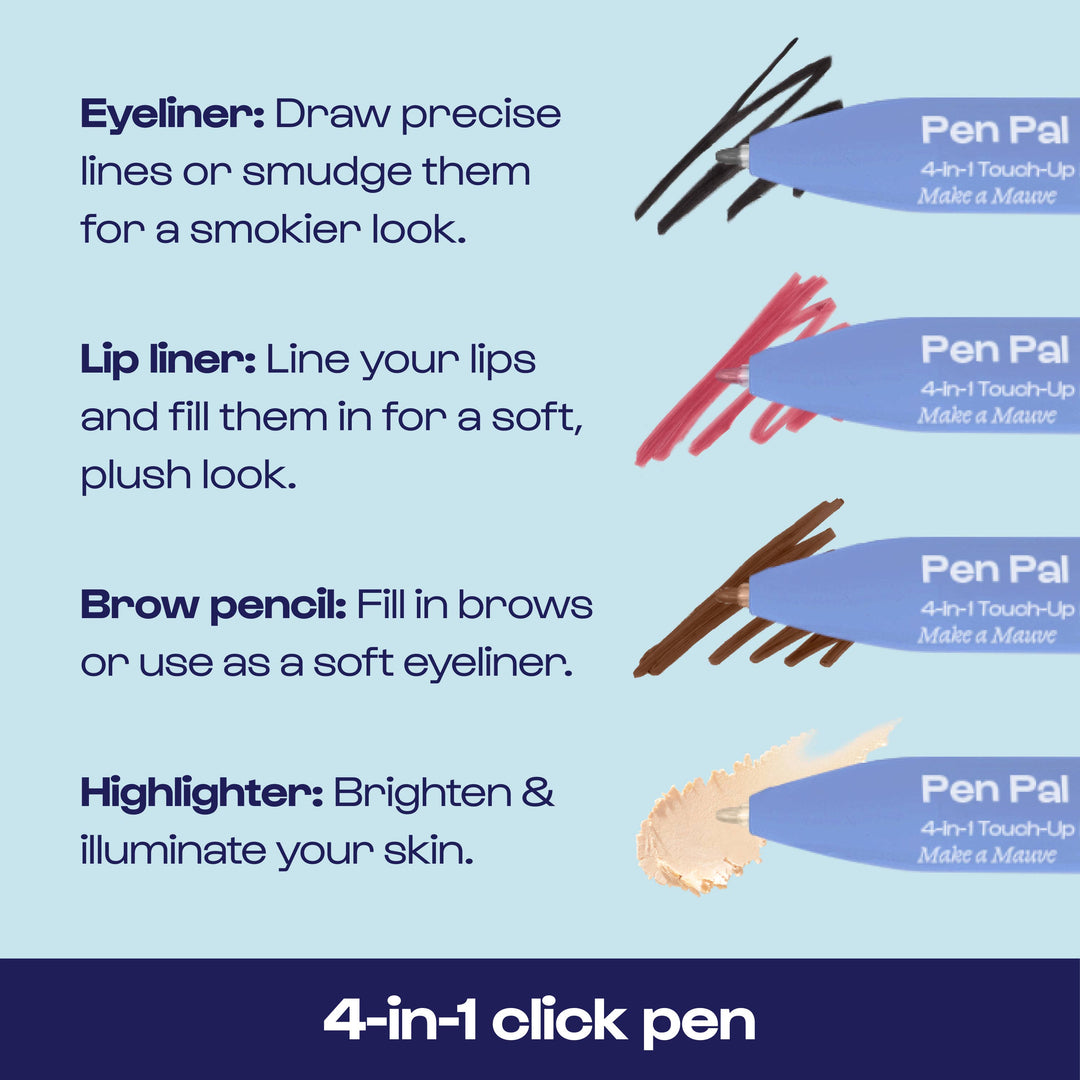 Alleyoop Makeup - Make a Mauve Pen Pal 4-in-1 Makeup Touch Up Pen / Gifts