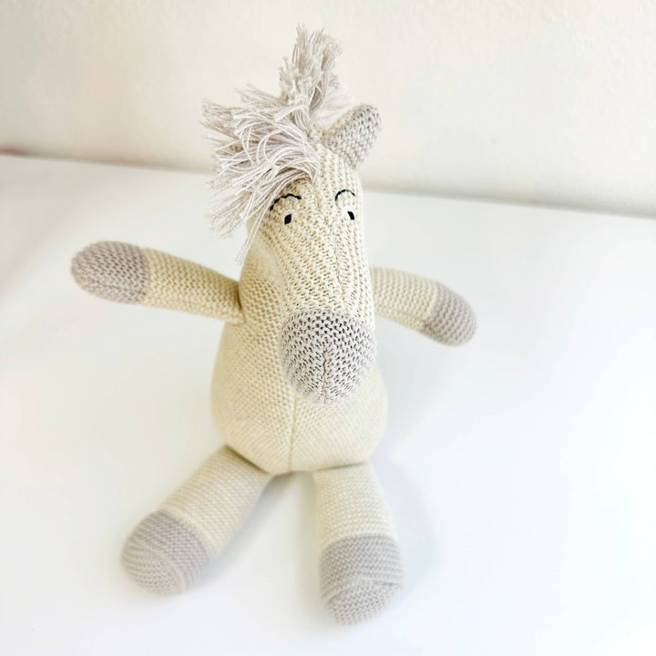 Horse Knit Stuffed Animal Toy (Organic Cotton)