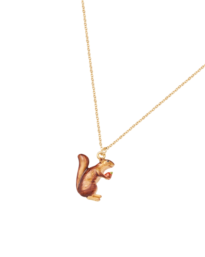 Fable England - FABLE Cheeky Squirrel Short Necklace