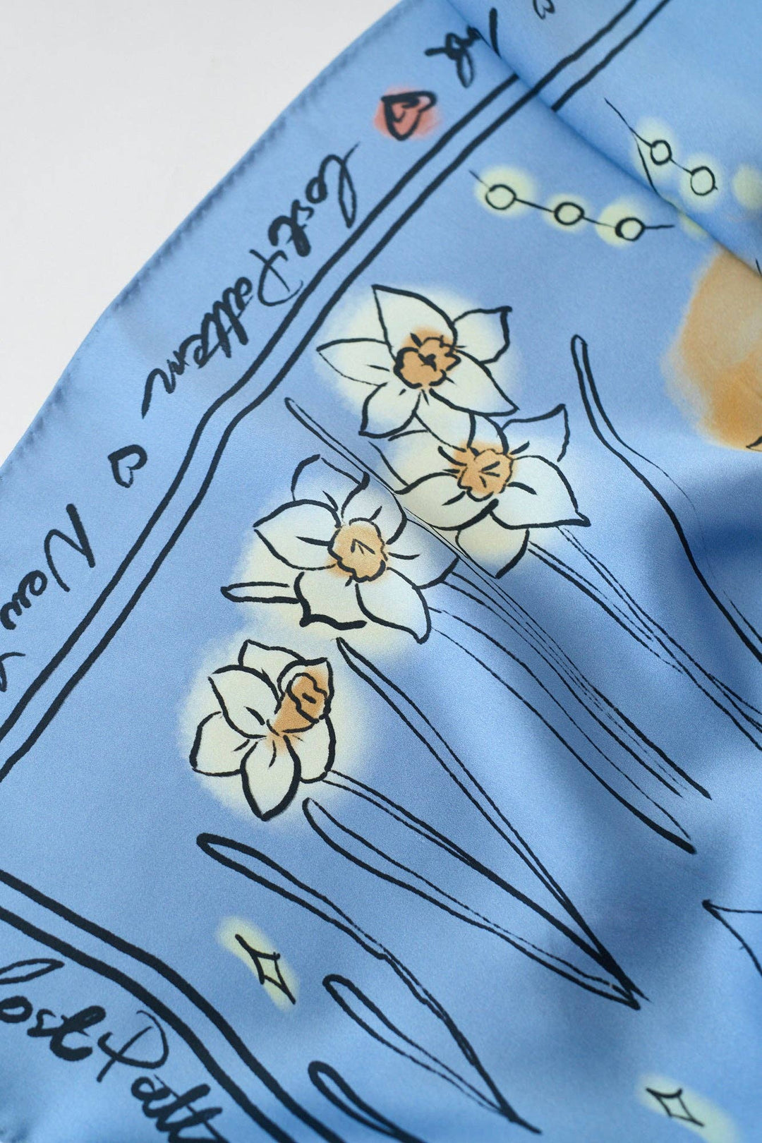 Lost Pattern NYC - "New York in Sketches" Silk Scarf - Blue