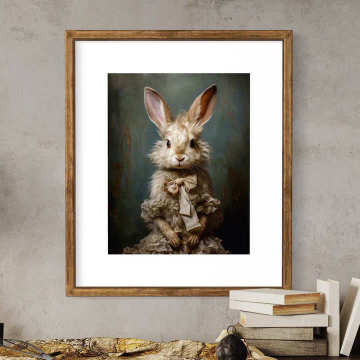 Salty Alyce - Victorian White Rabbit, Emily Bunny Art Print 38AS