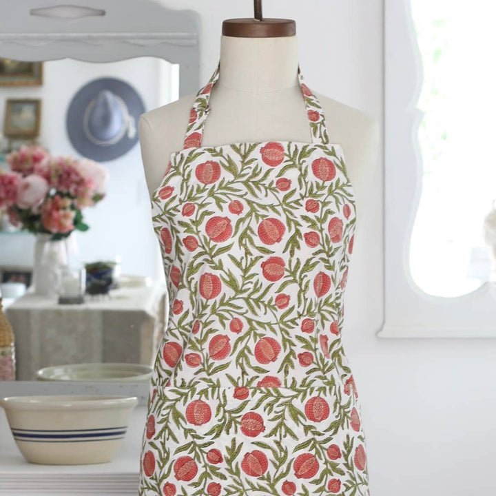 Pacific & Rose Textiles - Apron Pomegranate Red