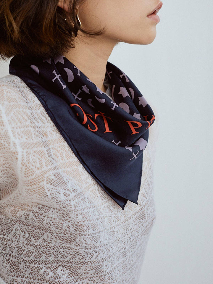 Lost Pattern NYC - "Lexicon" Silk Bandana