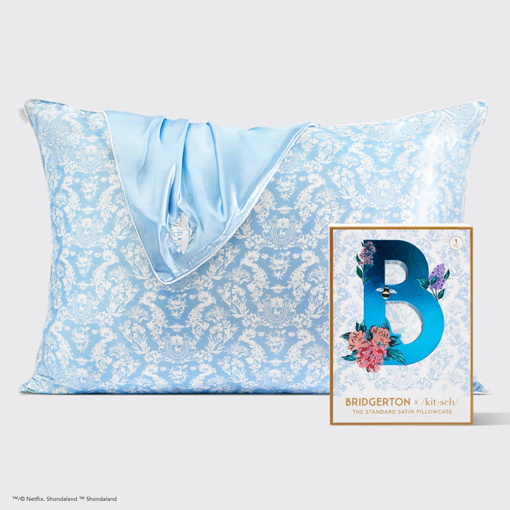 KITSCH - Kitsch x Bridgerton Satin Pillowcase / Toile De Blue