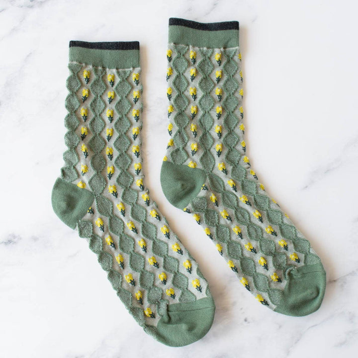 Little Daisy Diamond Shape Socks