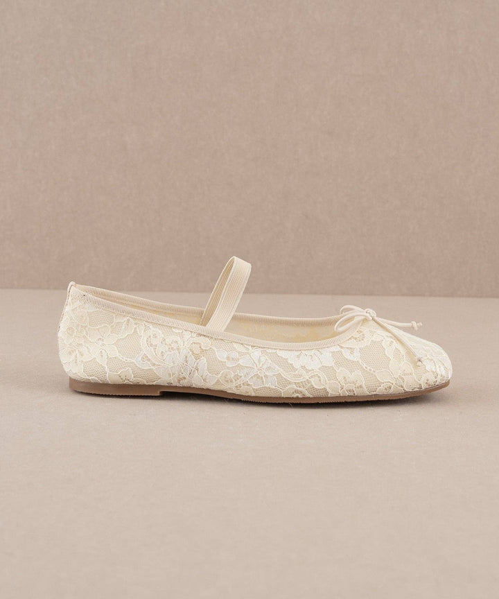 The Bisbee Beige | Lace Ballet Flats- ON SALE