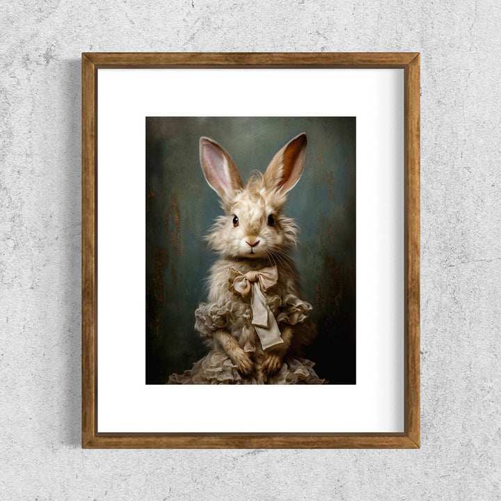 Salty Alyce - Victorian White Rabbit, Emily Bunny Art Print 38AS