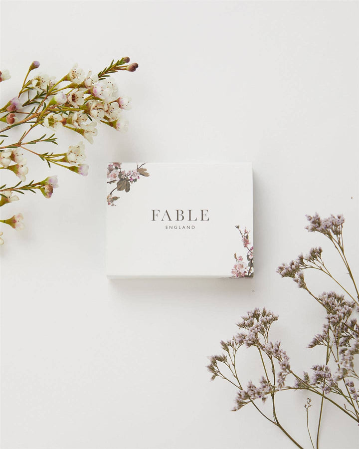 Fable England - FABLE Pink Oxalis Hoop Earrings