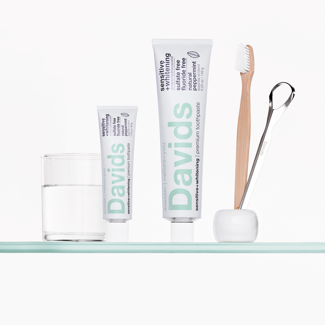 Davids Natural Toothpaste - Davids travel size premium toothpaste / sensitive+whitening