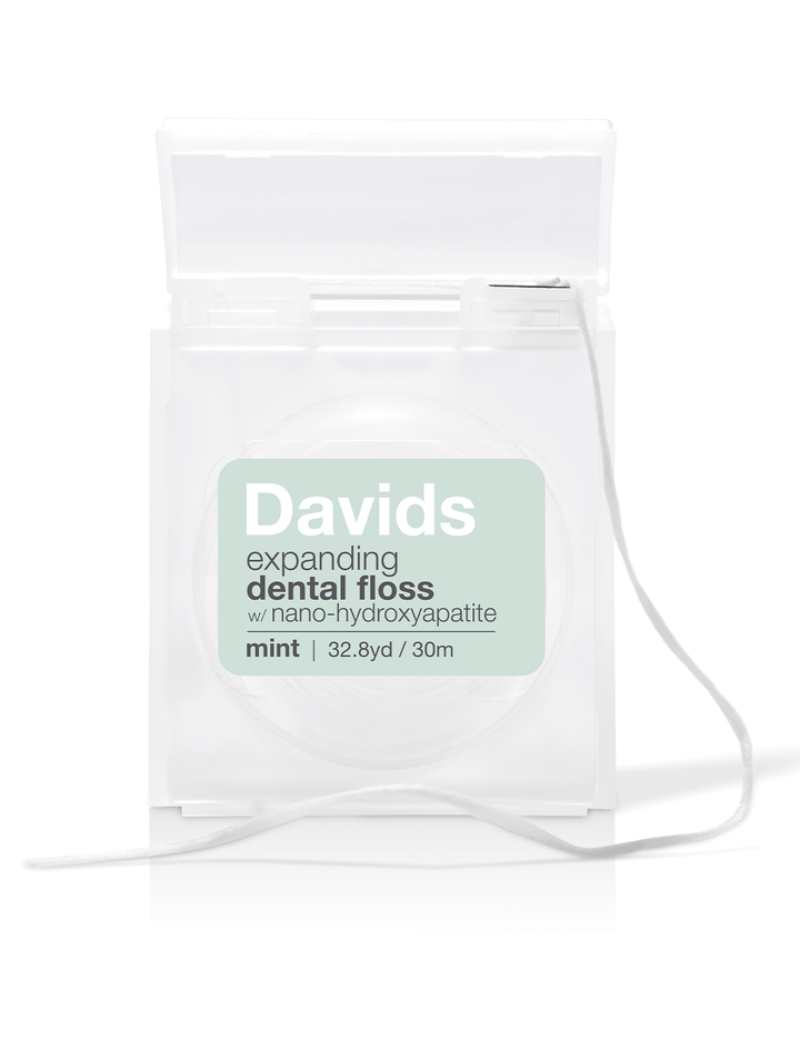 Davids Naturals- Davids expanding dental floss / refillable dispenser / mint