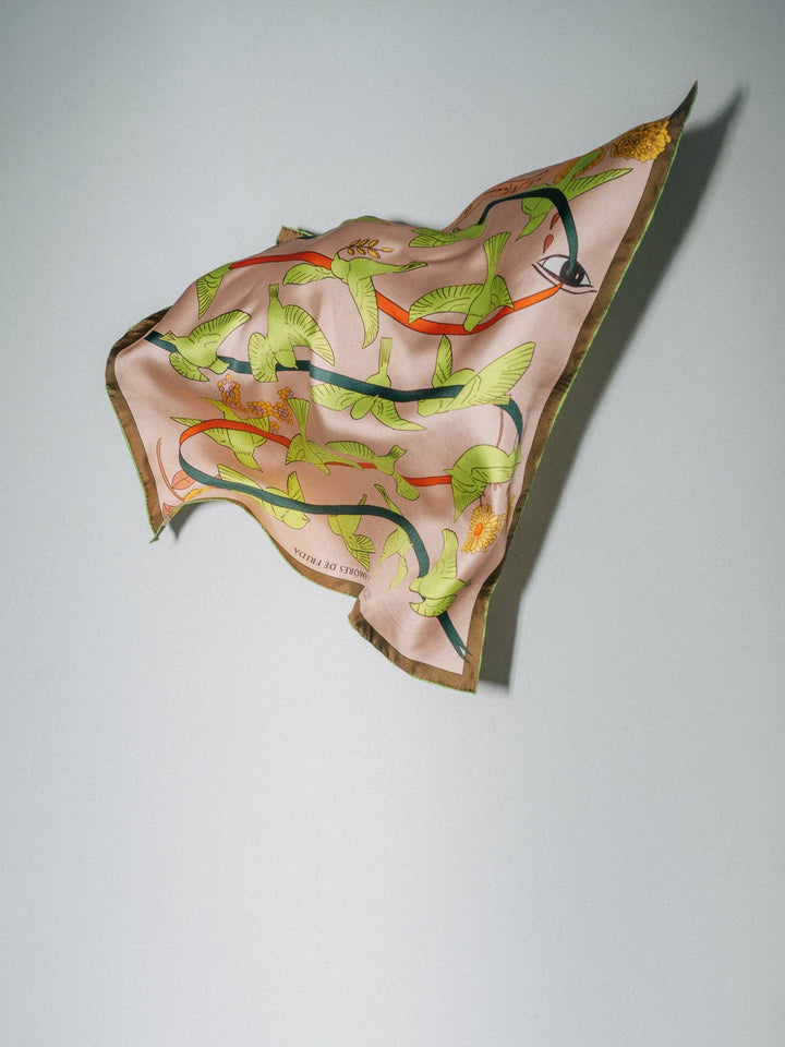 Lost Pattern NYC - FRIDA x LOST PATTERN "House of Frida" Silk Bandana Scarf - Neon Green