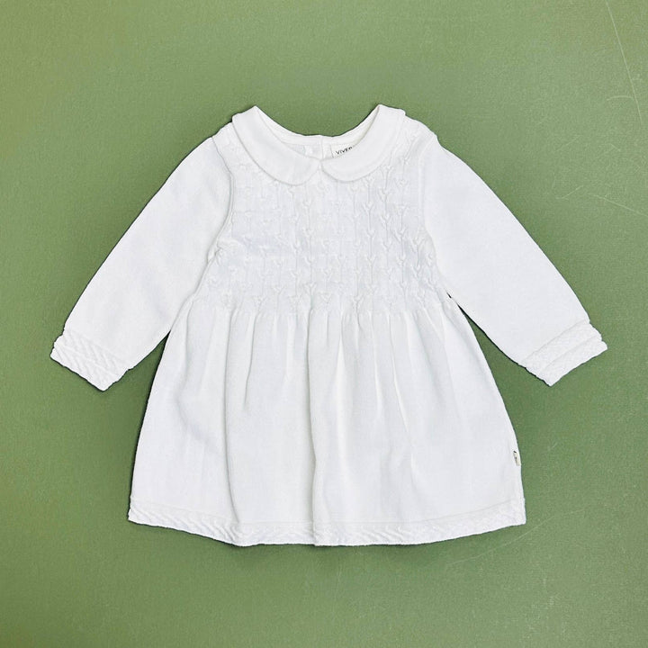 Milan Peter Pan Tulip Knit Baby Sweater Dress (Organic)