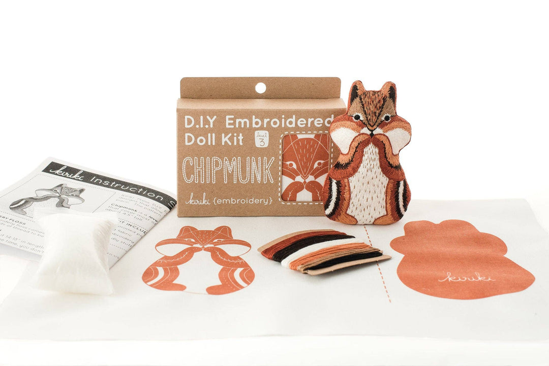 Kiriki Press - Chipmunk - Embroidery Kit