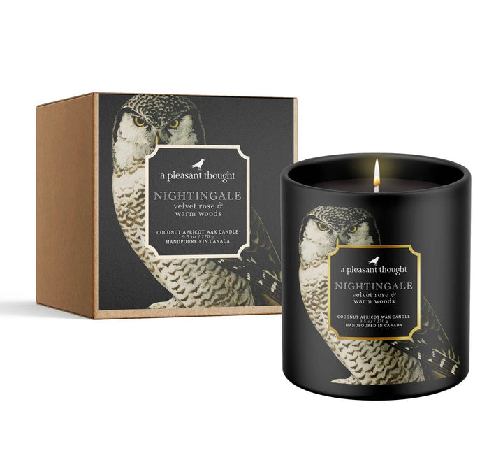 A Pleasant Thought - NIGHTINGALE | VELVET ROSE & WARM WOODS | RAVEN CANDLE