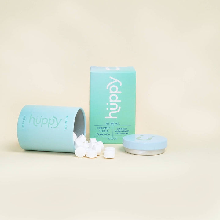 Huppy - Fluoride-Free Toothpaste Tablets | Peppermint | Retail