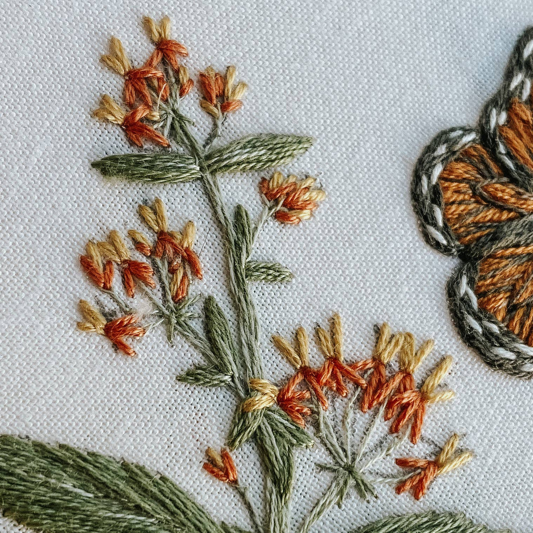 Harvest Goods Co. - Monarchs & Milkweeds Embroidery Kit