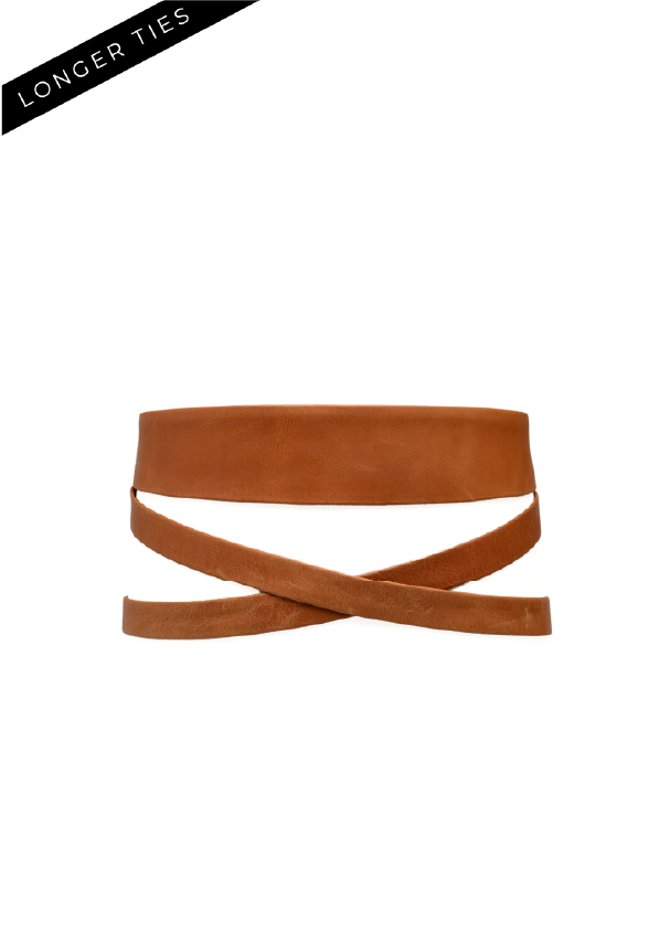 ADA Collection Belts - Midi Wrap Belt - Cognac