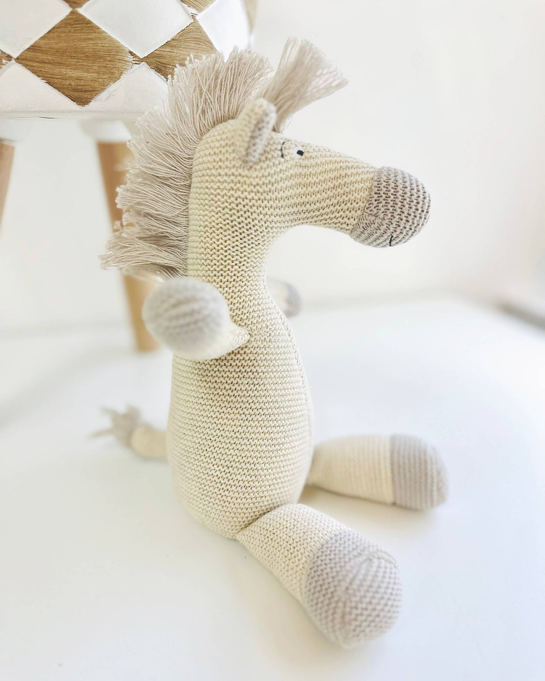 Horse Knit Stuffed Animal Toy (Organic Cotton)