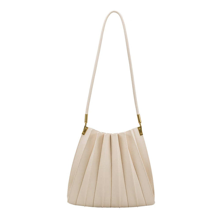 Melie Bianco - Carrie Ivory Pleated Vegan Shoulder