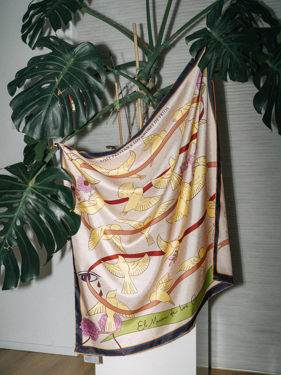 Lost Pattern NYC - FRIDA x LOST PATTERN "House of Frida" Large Square Silk Scarf - Yellow