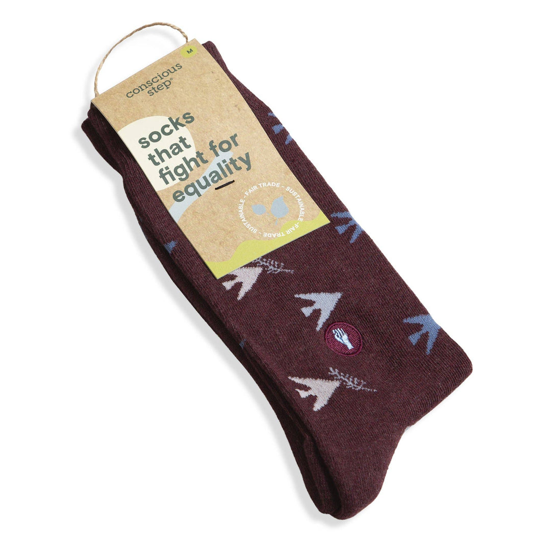 Conscious Step - Socks that Fight for Equality (Maroon Doves)