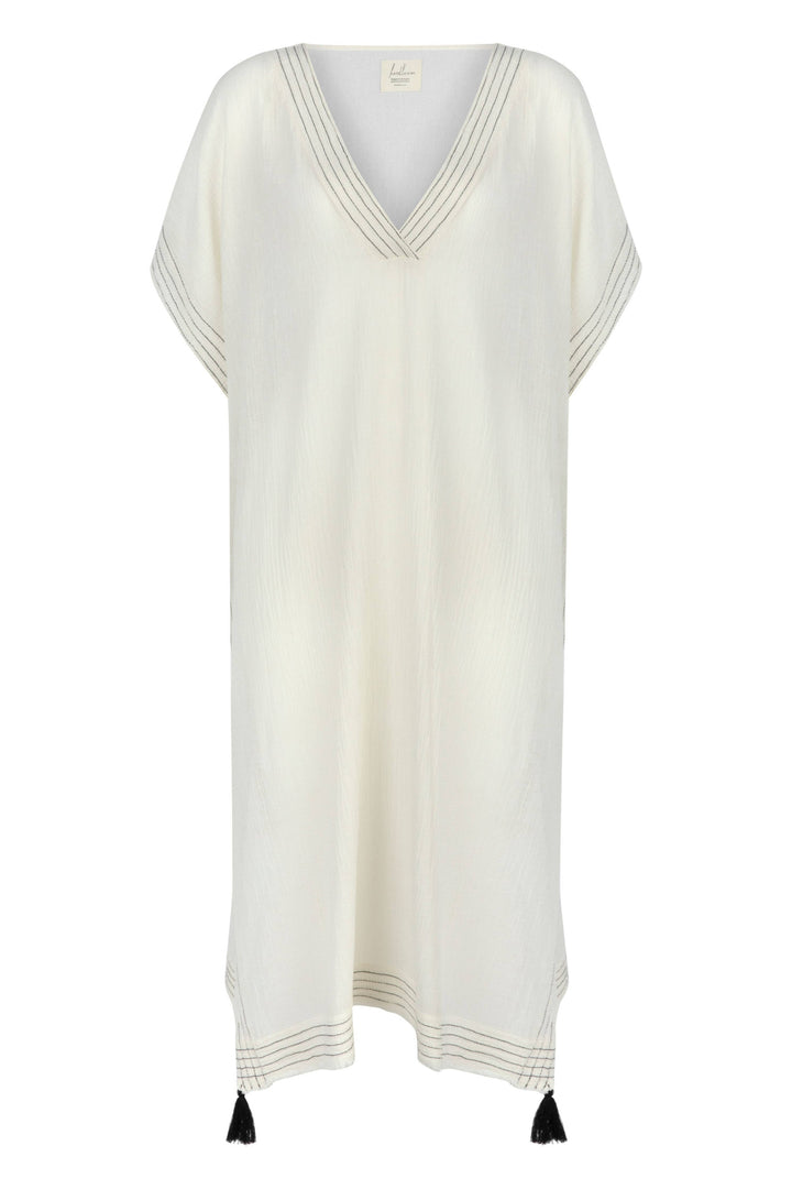 Ela Kaftan - Natural | 100% Turkish Organic Cotton Resortwea-ON SALE