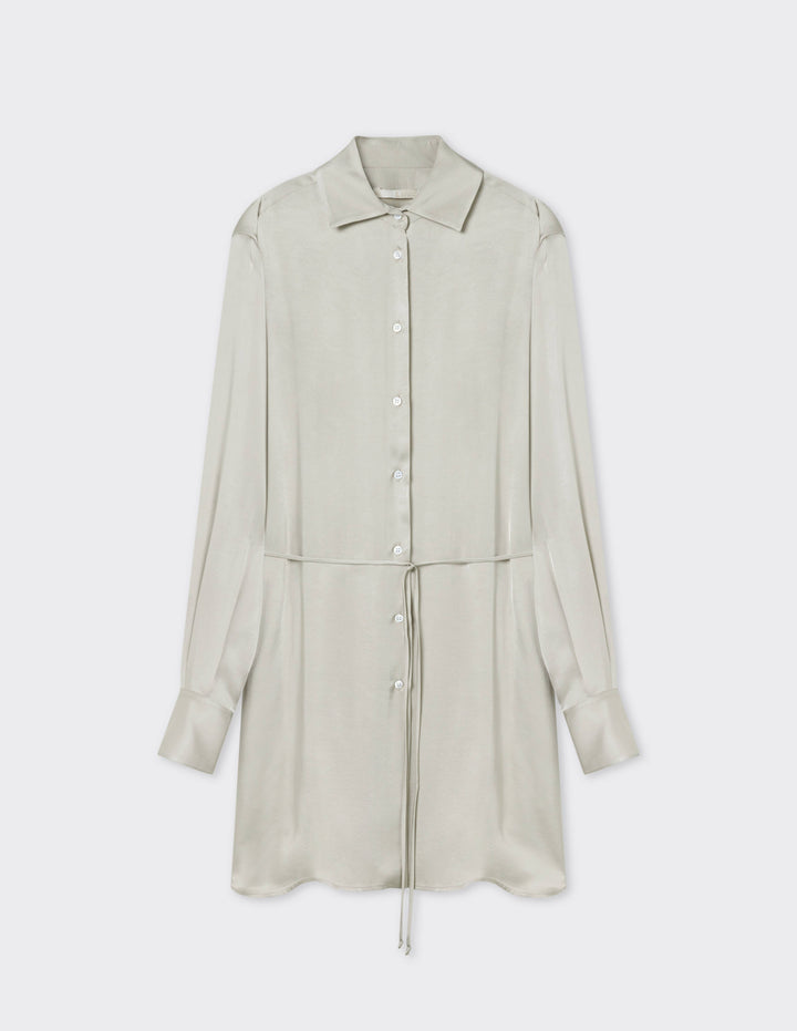 A  LINE - Satin shirtdress -SHIPS FAST