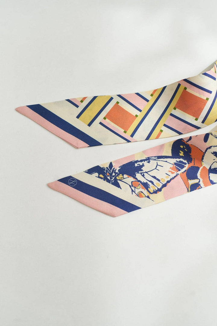 Lost Pattern NYC - Lost Pattern x Leatherology Silk Twilly Scarf - Bright