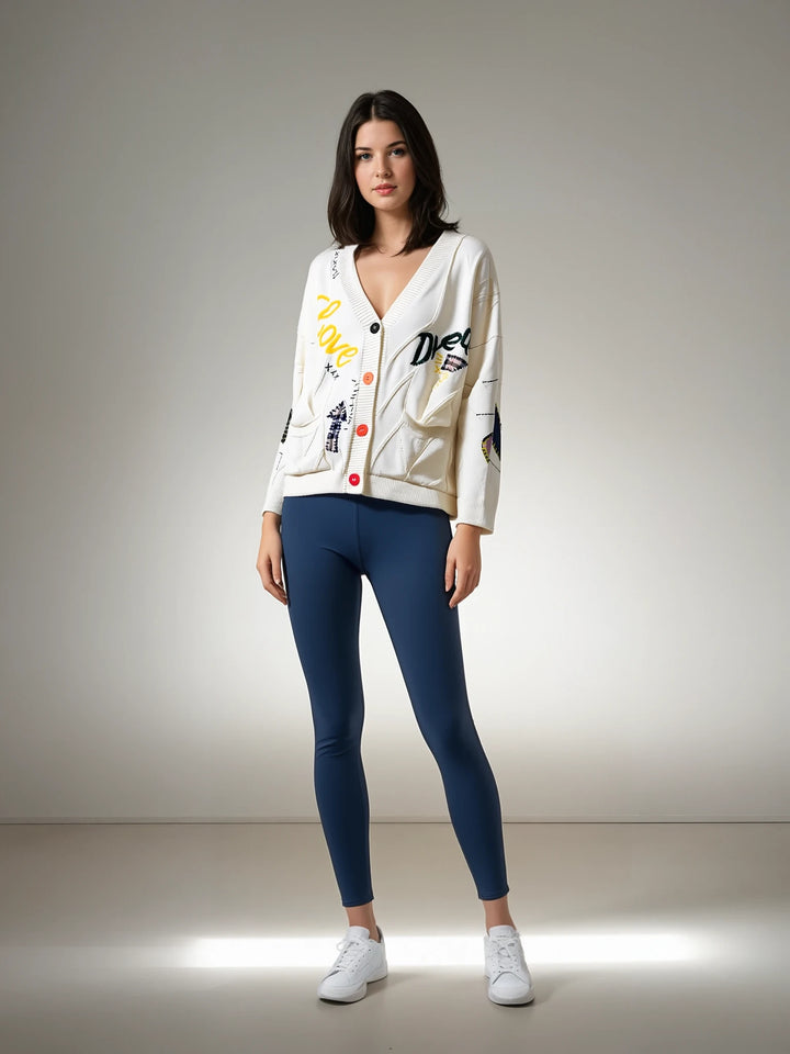 Love Dream Embroidery Cardigan