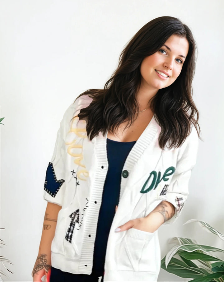 Love Dream Embroidery Cardigan