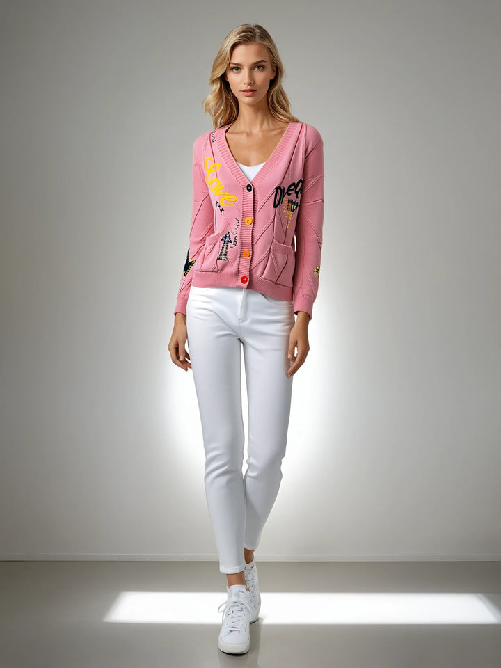 Love Dream Embroidery Cardigan