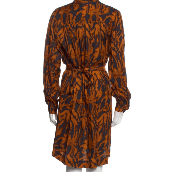 HARVEY FAIRCLOTH NEW YORK Printed Knee-Length Shirtdress- Size Medium