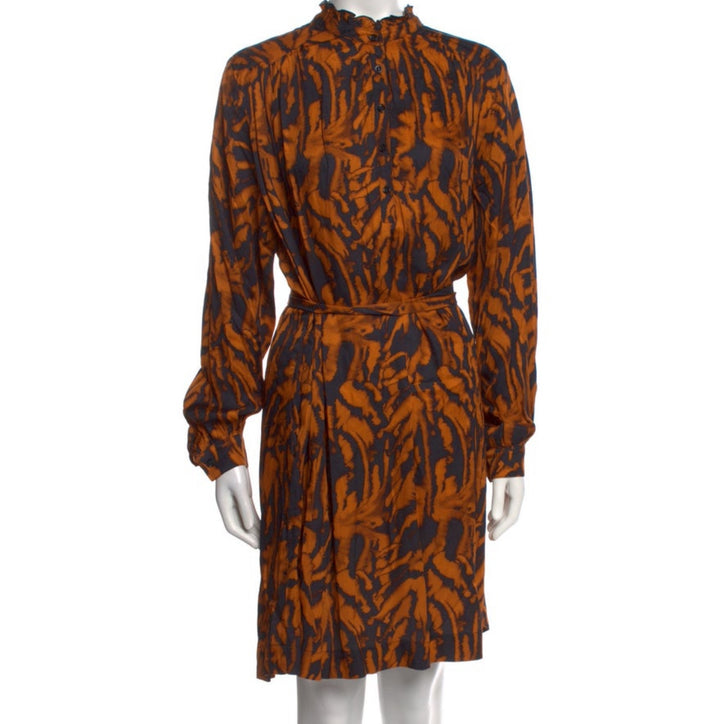 HARVEY FAIRCLOTH NEW YORK Printed Knee-Length Shirtdress- Size Medium