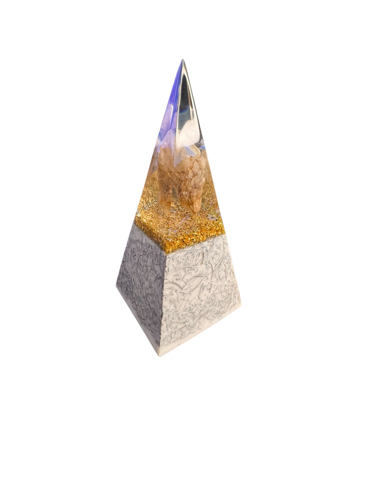 Pre-owned: White Nubian Orgonite Pyramid