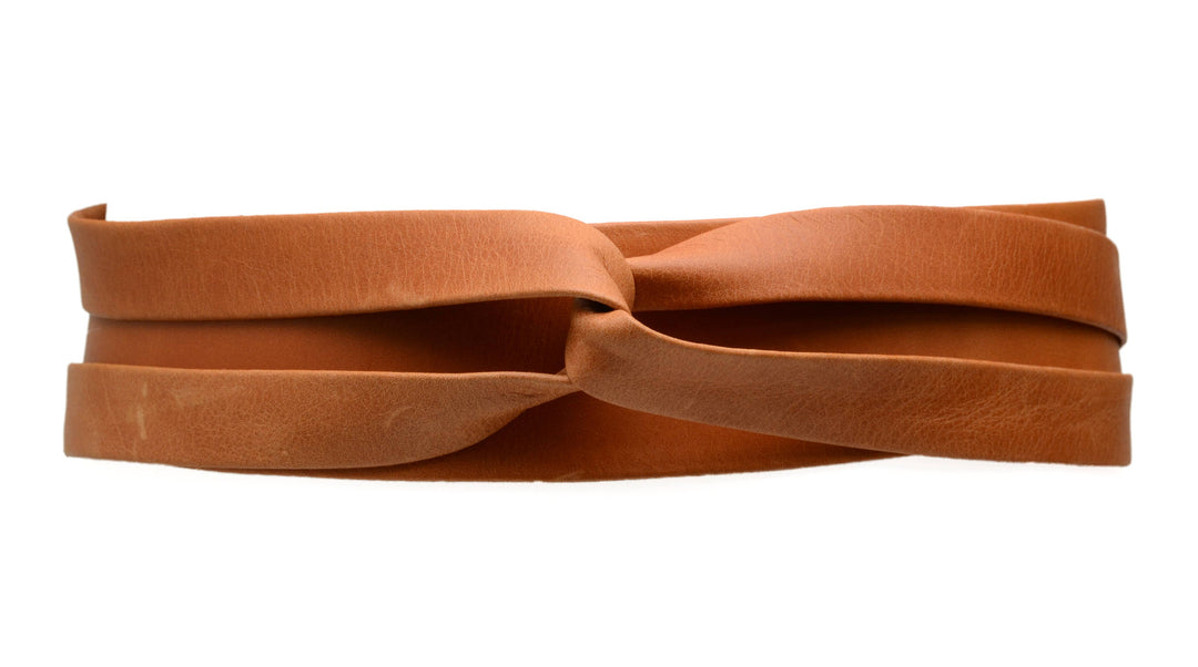 ADA Collection Belts - Midi Wrap Belt - Cognac