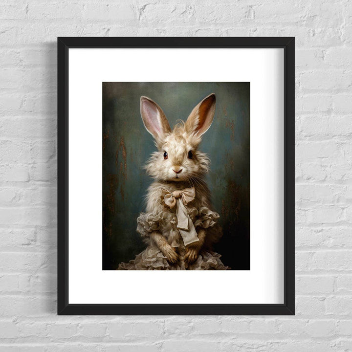 Salty Alyce - Victorian White Rabbit, Emily Bunny Art Print 38AS