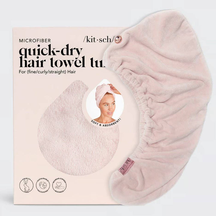 KITSCH - Quick Dry Hair Towel - Blush