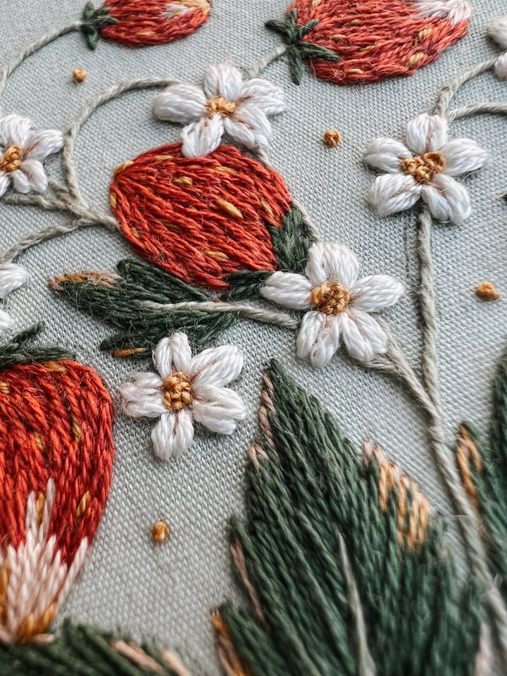 Harvest Goods Co. - Wild Strawberries Embroidery Kit