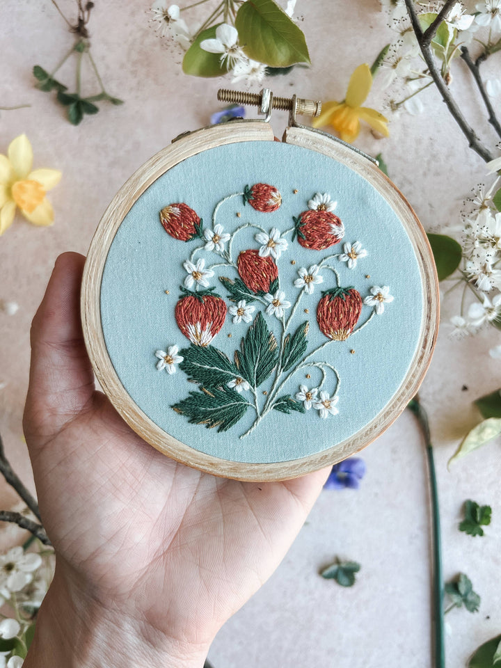 Harvest Goods Co. - Wild Strawberries Embroidery Kit