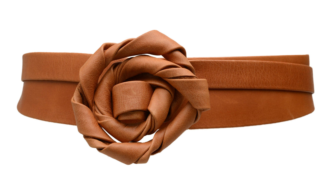 ADA Collection Belts - Midi Wrap Belt - Cognac