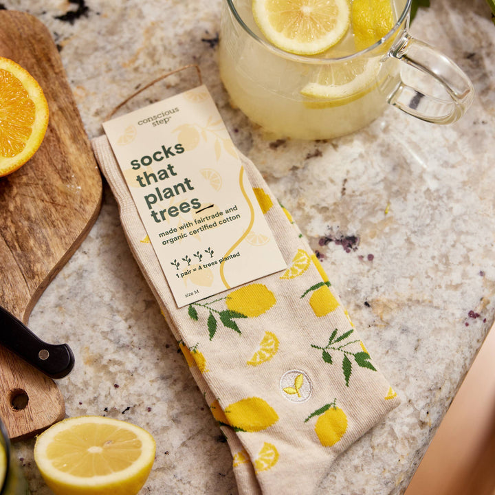 Conscious Step - Socks that Plant Trees (Beige Lemons)