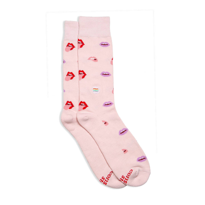 Conscious Step - Socks that Save LGBTQ Lives (Pink Lips)