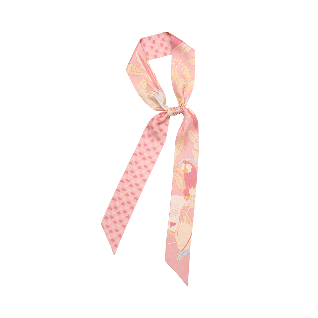 Lost Pattern NYC - "El Amor" Silk Twilly Neck Bow - Pink