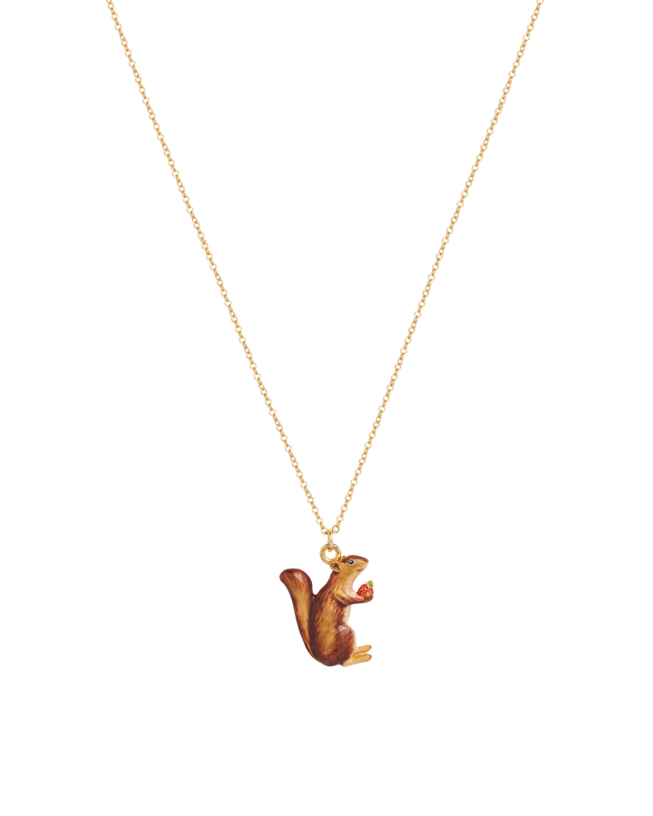 Fable England - FABLE Cheeky Squirrel Short Necklace