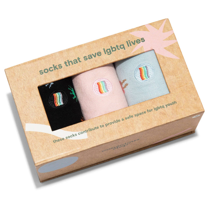 Conscious Step - Boxed Set Socks that Save LGBTQ Lives