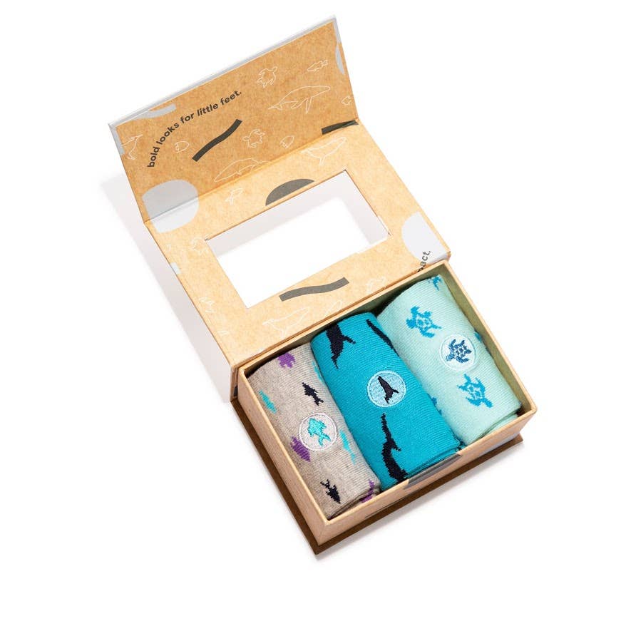 Conscious Step - Boxed Set Kids Socks that Protect Oceans