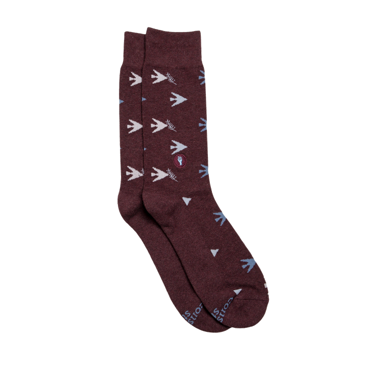 Conscious Step - Socks that Fight for Equality (Maroon Doves)